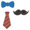 CookieCutter.com Fathers Day 3 Piece Cookie Cutters Set, Mustache, Bow, Tie, Tin Plate Steel, USA